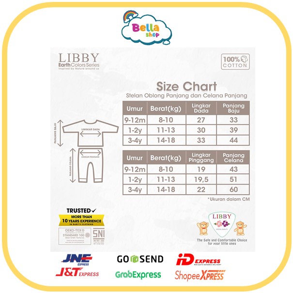 LIBBY EARTH SERIES SETELAN BAJU OBLONG PENDEK SETELAN BAJU OBLONG PANJANG - BELLA SHOP