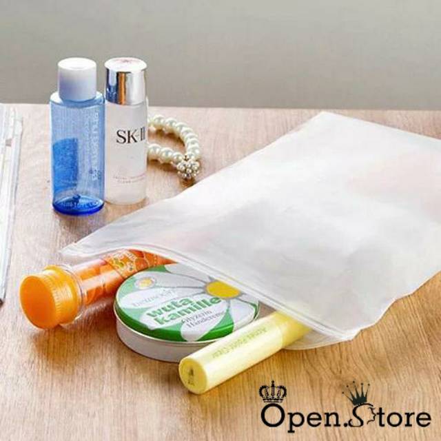 READY!!!! ZIPPER STORAGE BAG  ZIPPER LOCK ZIPPER TRAVEL POUCH TRANSPARAN POUCH TRAVEL POUCH SOUVENIR