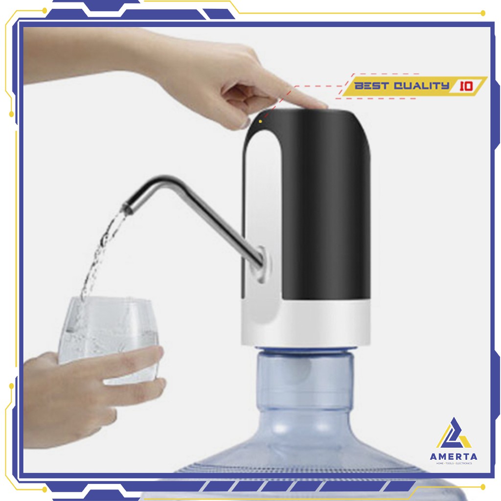 Alloet Pompa Elektrik Air Minum Galon Rechargeable Smart Wireless Pumping - SY-WD-01 - Black