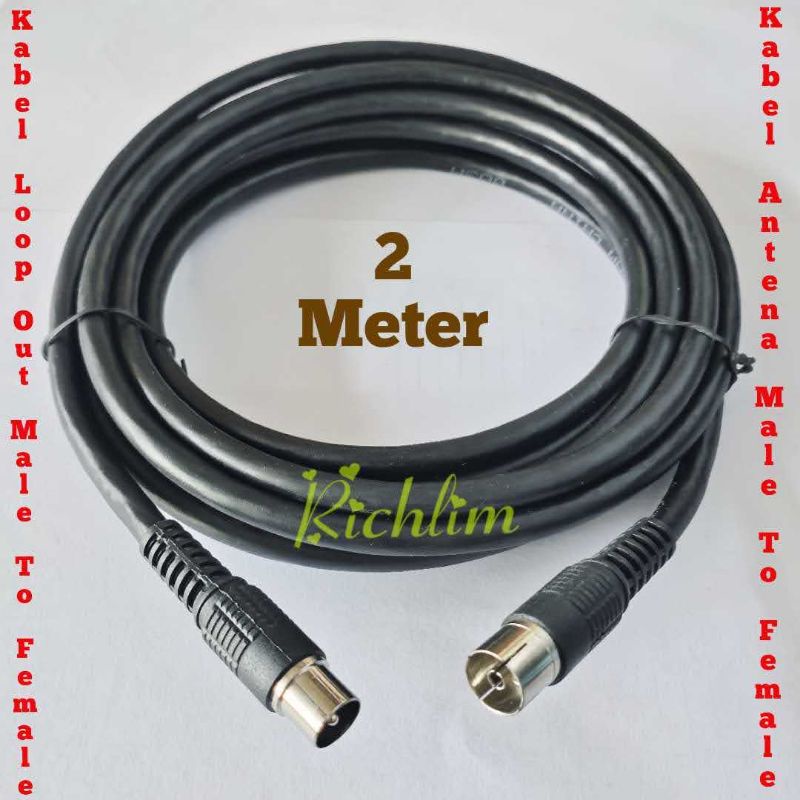 Kabel Antena TV Loop Out Male To Female/Kabel Antena Jumper/Paralel Cowok Cewek