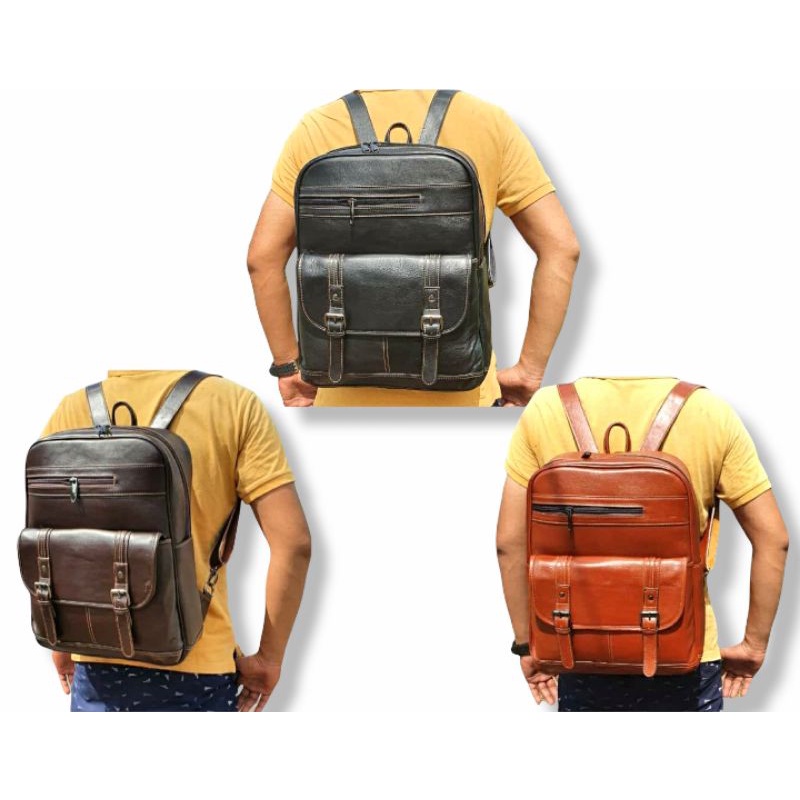 TAS RANSEL PRIA KULIT SAPI ASLI ORIGINAL/TAS LAPTOP RANSEL