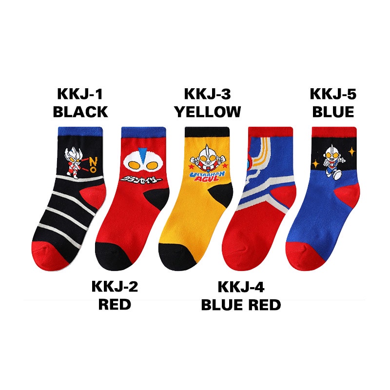 KAOS KAKI ANAK LAKI LAKI KARAKTER ULTRAMAN LUCU KOREA BAHAN TEBAL NYAMAN DIPAKAI IMPORT KKJ