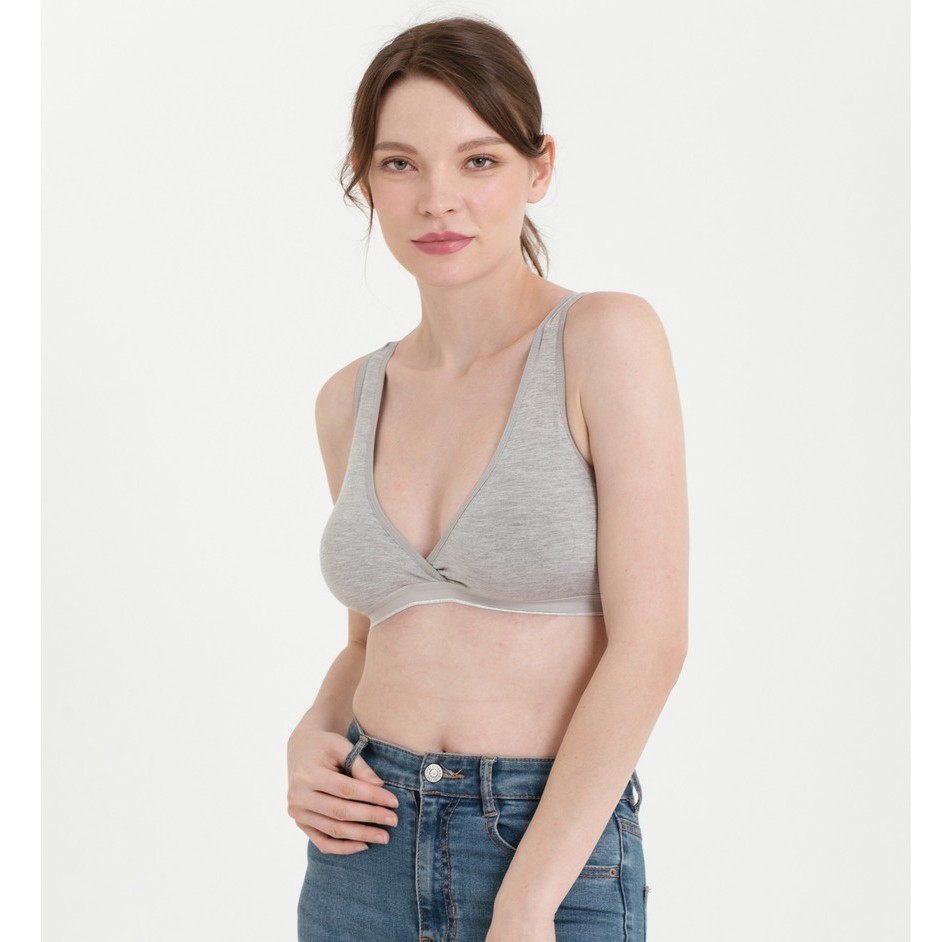 TILIA GREY BAMBOO (Bra Menyusui, Nursing Bra, Sleep Bra; ADA BUSA TANPA KAWAT)
