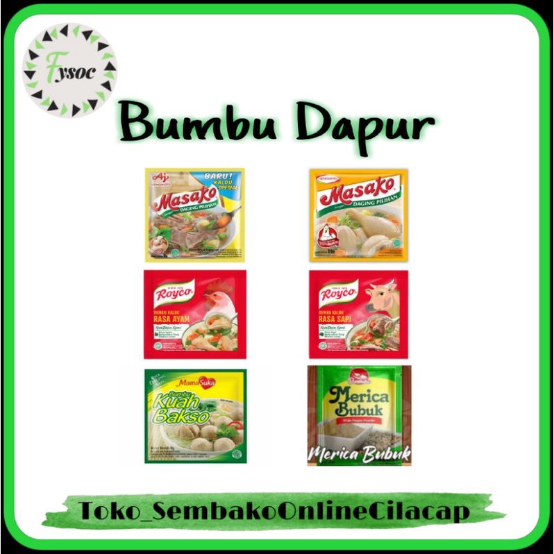 BUMBU DAPUR REMPAH MERICA BUBUK KUAH BAKSO MASAKO ROYCO