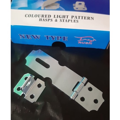 Overval Plat Putih 2,5 INCHI/CANTOLAN GEMBOK/TEMPAT GEMBOK/COLOURED LIGHT PATTERN HASPS STAPLES