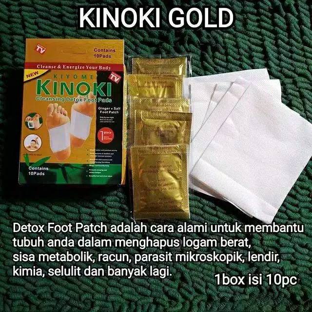 1 BOX ISI 10PCS KINOKI GOLD BOX GINGER SALT