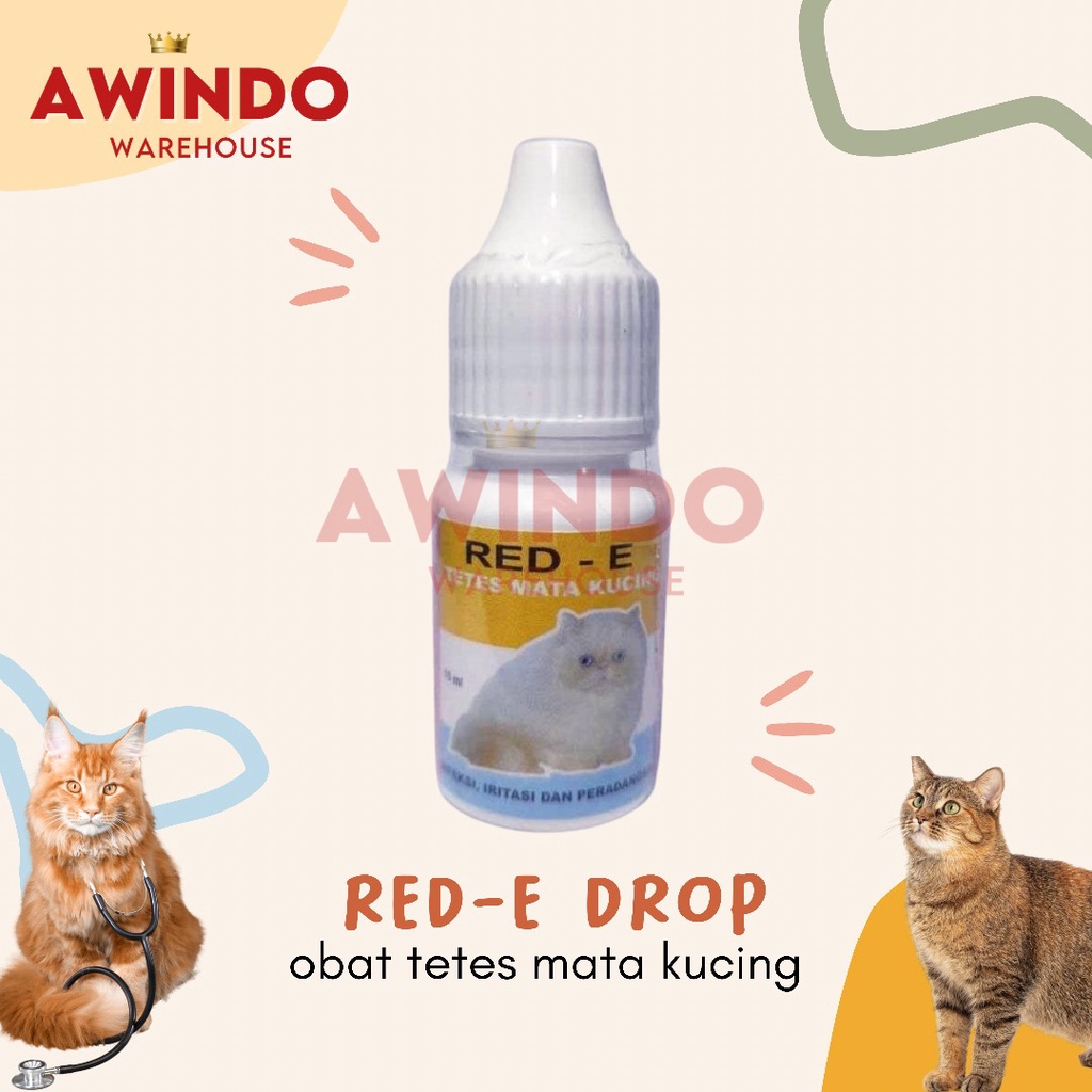 RED E - Obat Tetes Mata Kucing Kitten Cat Infeksi Mata Merah Belekan