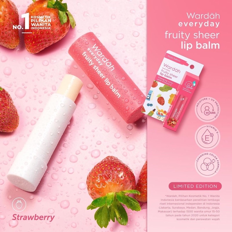 Wardah Lip Balm - Wardah Hydrabalm - Wardah Lip Sunscreen - Wardah Everyday Fruity Sheer Lip Balm - Wardah