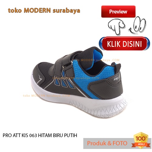 PRO ATT KIS 063 V HITAM BIRU PUTIH sepatu anak sepatu sneakers kets