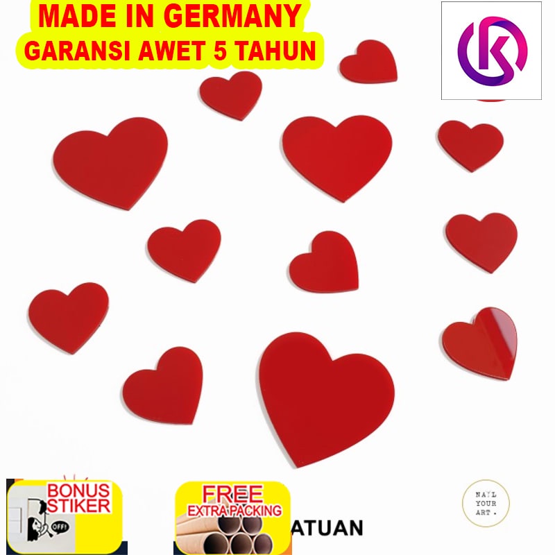 

Grosir Dekorasi Akrilik - LOVE HATI MERAH - Hiasan Kue / Kado / Scrapbook - 3CM