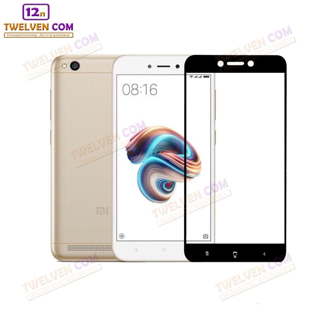 [FLASH SALE] zenBlade 5D Full Cover Tempered Glass Xiaomi Redmi 5A - Hitam