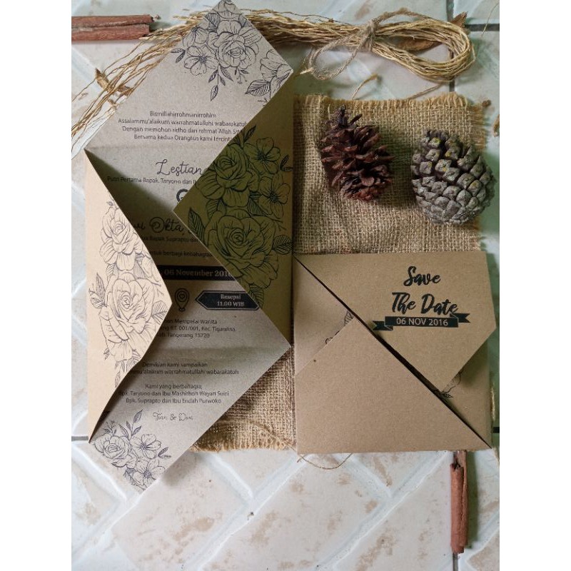 Undangan Nikah Unik Lipat Origami