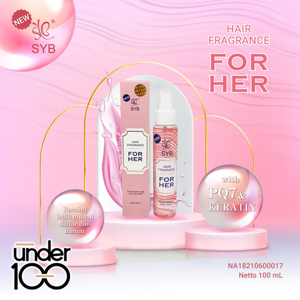 ❤ UNDER100 ❤ SYB Hair Fragrance For Her | For His | Parfum Rambut | 100ml | HALAL BPOM