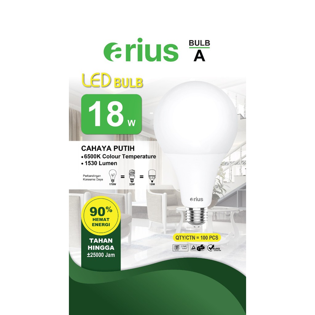 Arius A Lampu LED 18W - Putih