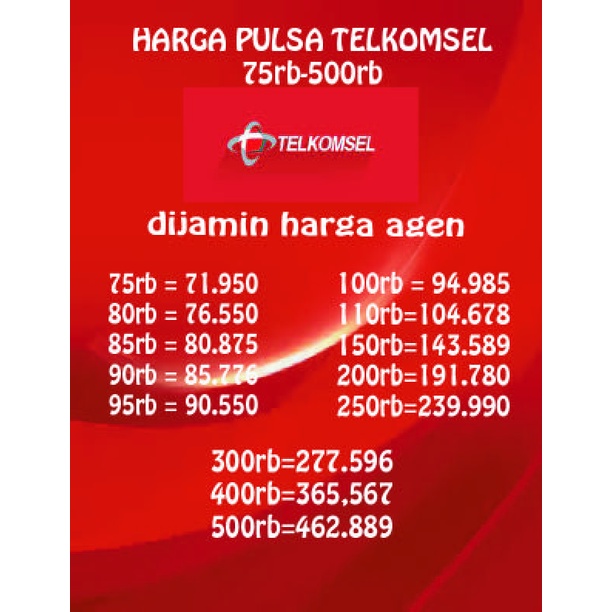 PULSA TELKOMSEL/PULSA TELKOM/PULSA TELKOMSEL MURAH/PULSA TRANSFER/PULSA ISI ULANG