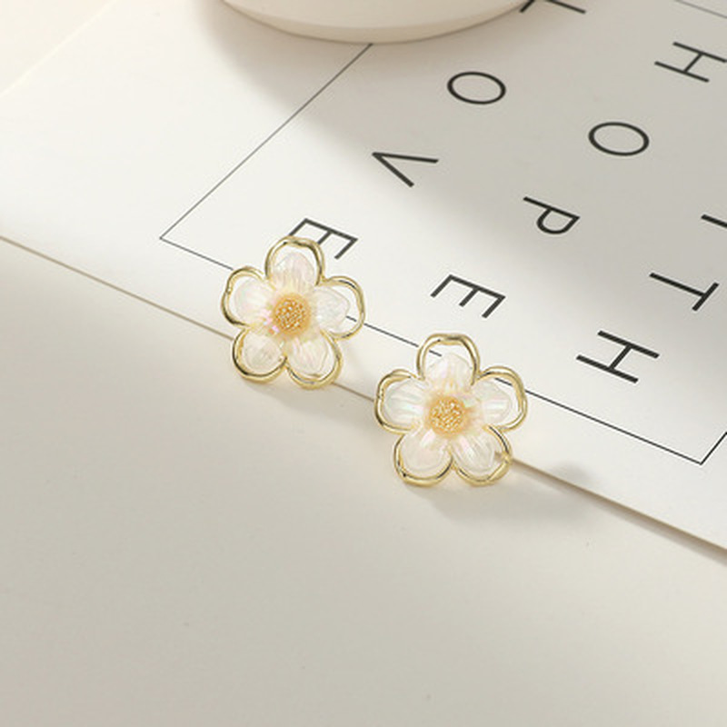 [Creative Retro Crystal Pearl Flower Stud Earrings ] [Ladies Elegant Rhinestone Studs Earrings] [Korean INS Simple Style Bridal Wedding Party Ear Jewelry]