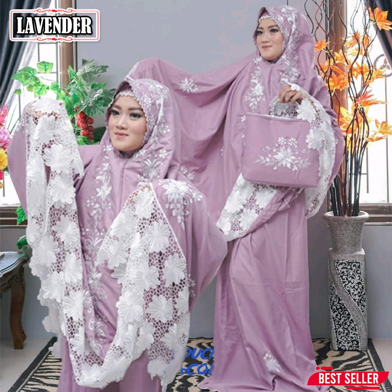 Mukena Dewasa Supersilk Mukenah Jumbo Full Renda Bordir Mukena Khadijah Jumbo Wanita Dewasa Renda