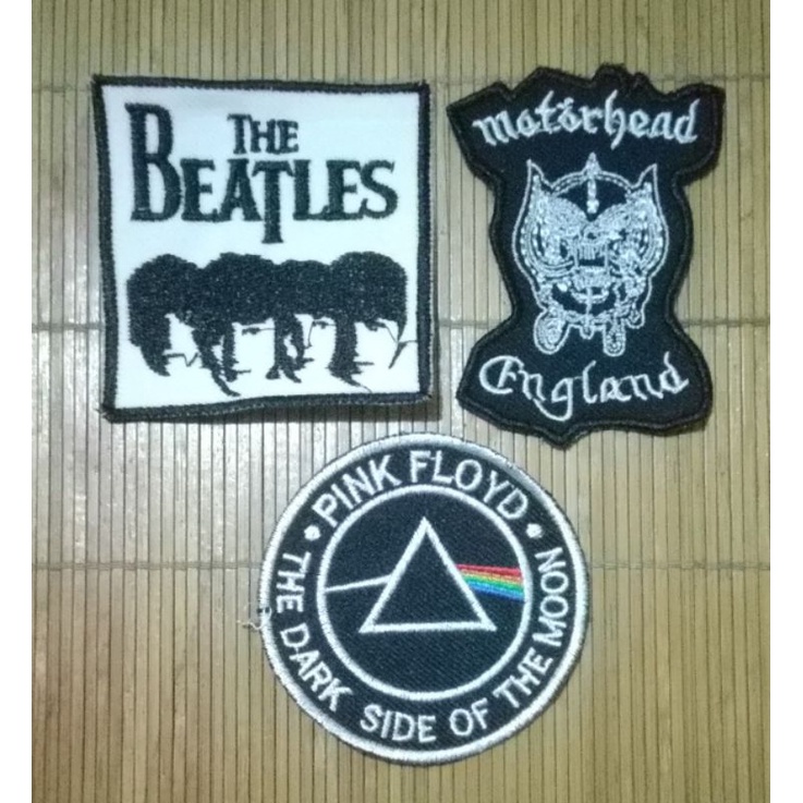 EMBLEM BORDIR THE BEATLES MOTORHEAD PINK FLOYD