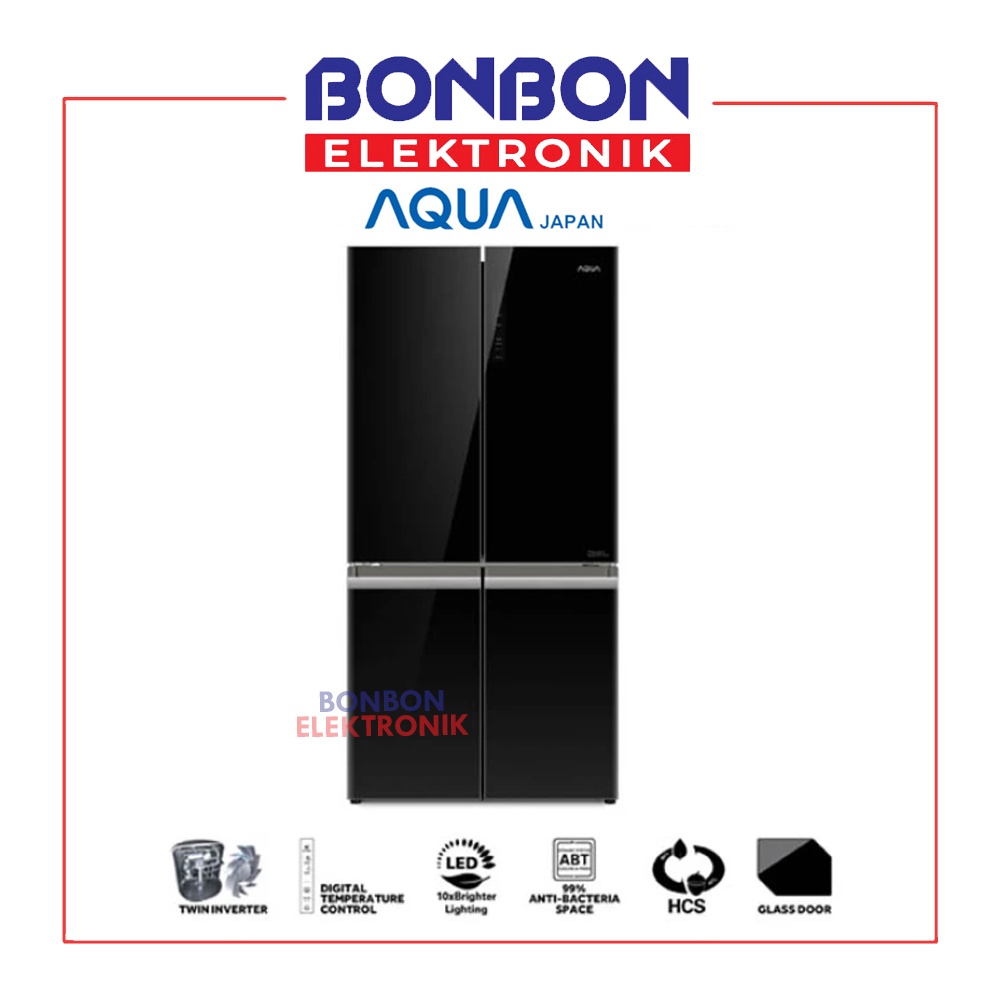 AQUA Kulkas Side By Side 4 Pintu AQR-IG645AM(GB) / AQR-IG645AM-GB