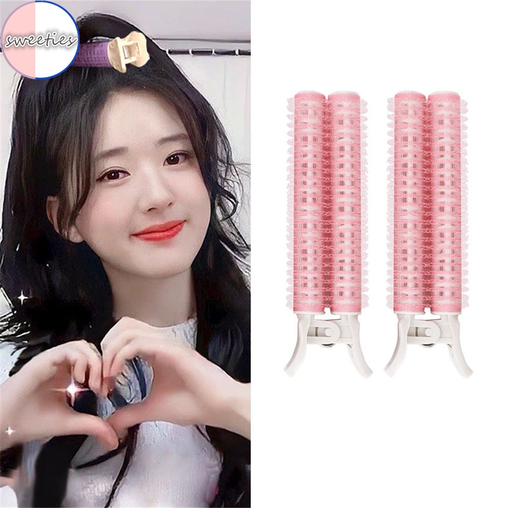 (Aaoottuuoo5.Id) 2pcs / Set Jepit Rambut Poni Fluffy Warna Pink Untuk Wanita