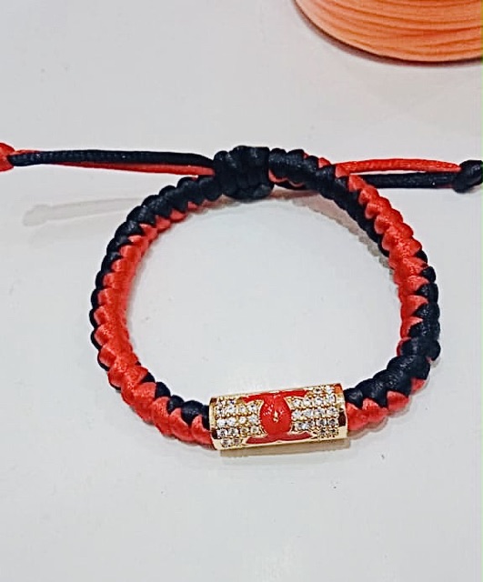 Gelang tangan wanita gelang benang rajut gelang lapis emas gelang replika emas