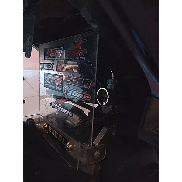 Mudflap Akrilik Beat Karbu | Penahan Lumpur Akrilik Pengganti Box Filter