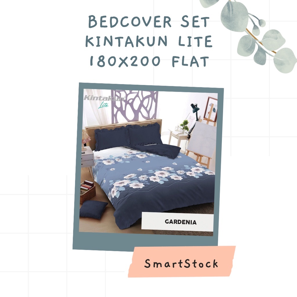 SS Bedcover set 180 Kintakun Lite Flat Fitted 180x200 King Size No 1 Motif