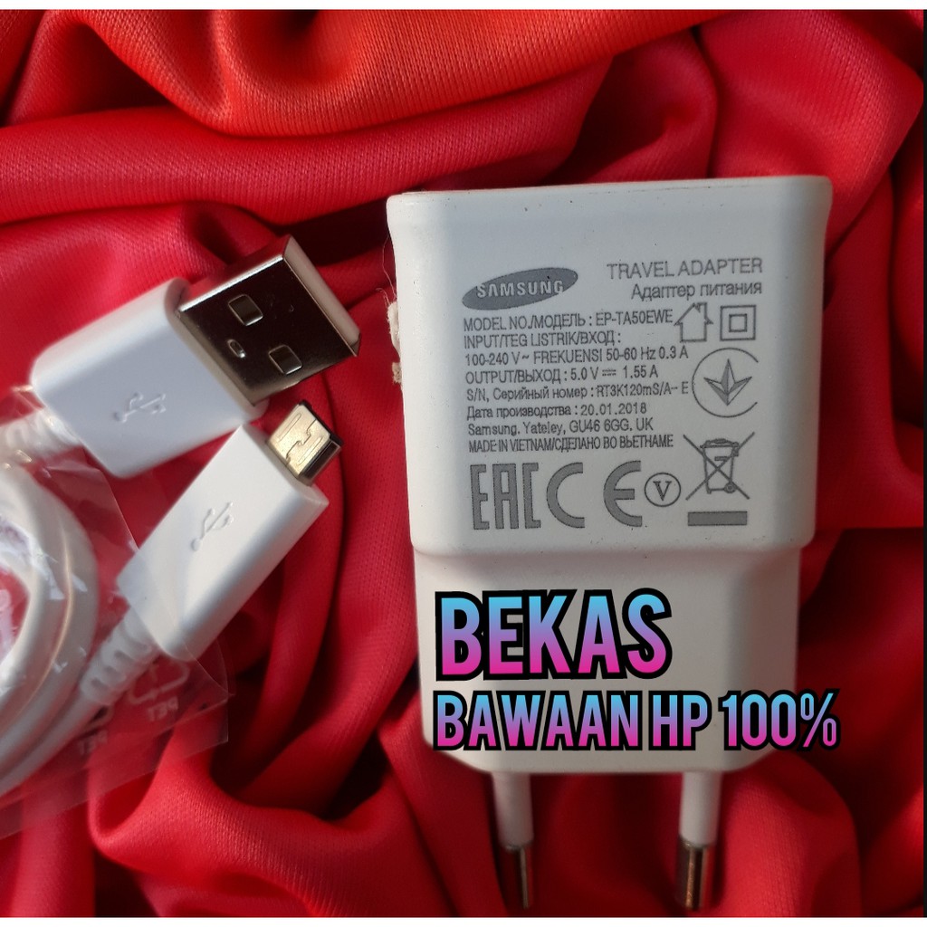 Charger Samsung 1.55A J7 J8 J5 A6 A7(2018) original bawaan hp 100%
