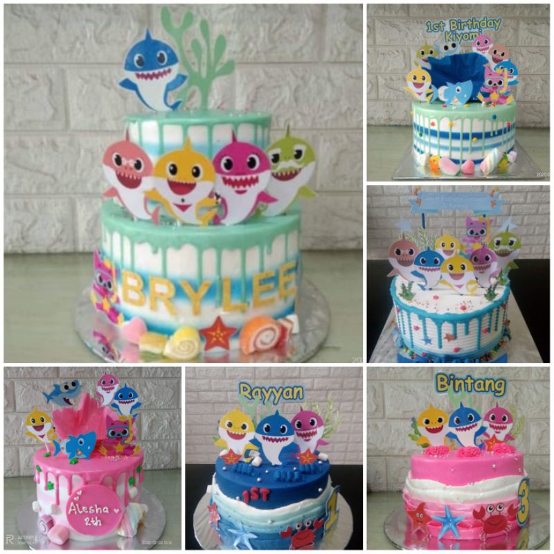 

kue ulang tahun / baby shark/ birthday cake / custom cake