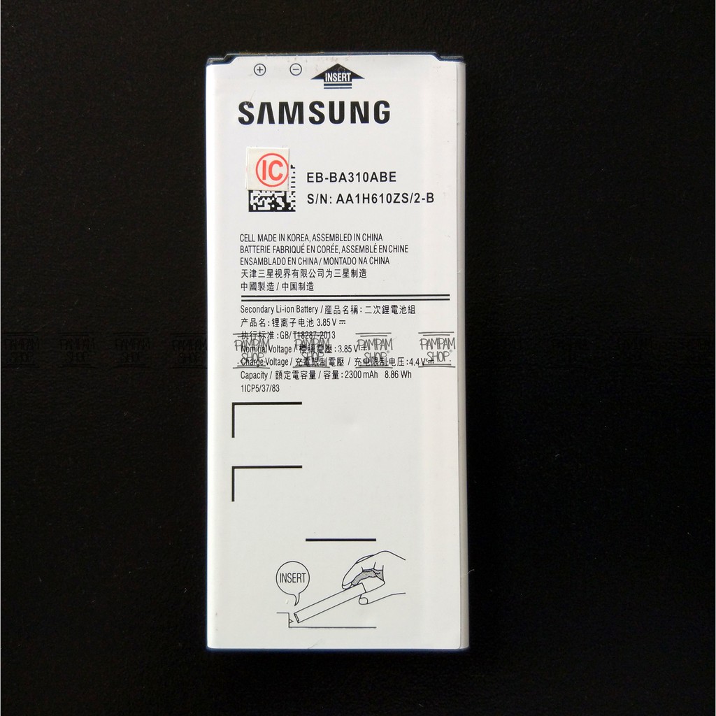 Baterai Samsung Galaxy A3 2016 A310 Original | Battery, Batrai, Batre, HP, SEIN, A 3 A 310 Handphone