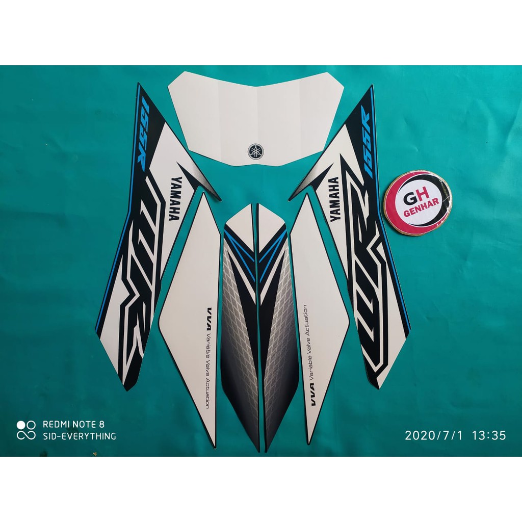  Stiker  Striping Motor  Yamaha WR155  2021 Full Hitam 