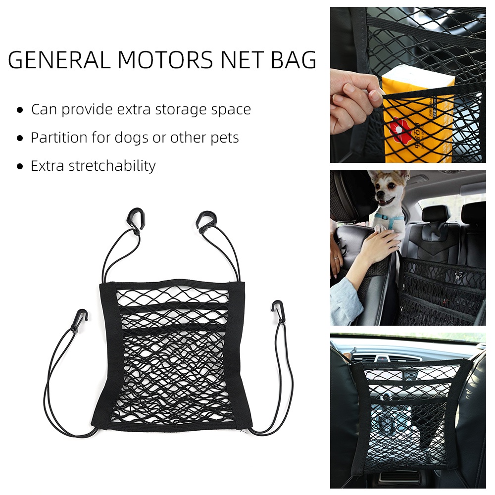 Universal Elastic Mesh Net Trunk Bag/Car Seat Elastic String Net Pocket Storage Bag Cage