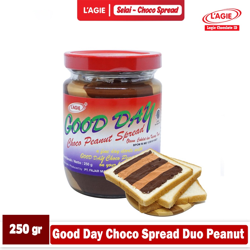

LAGIE SELAI GOOD DAY CHOCO SPREAD DUO KACANG TANAH 250GRAM