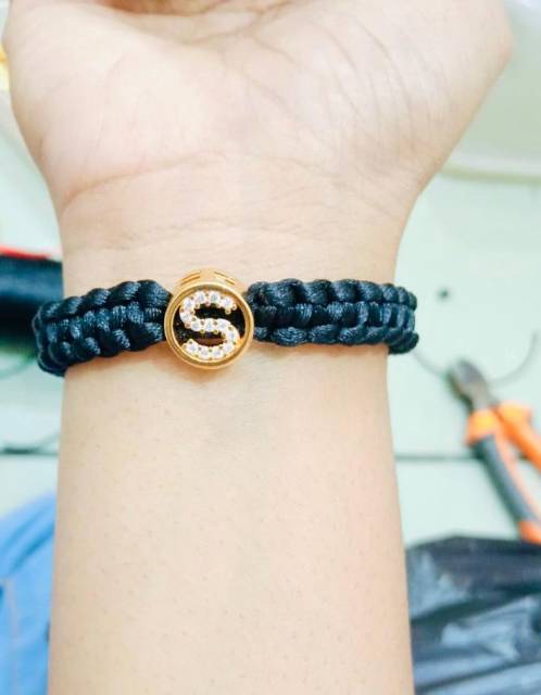 Gelang huruf gelang Tali inisial gelang alphabet gelang nama  gelang abjad lapis emas