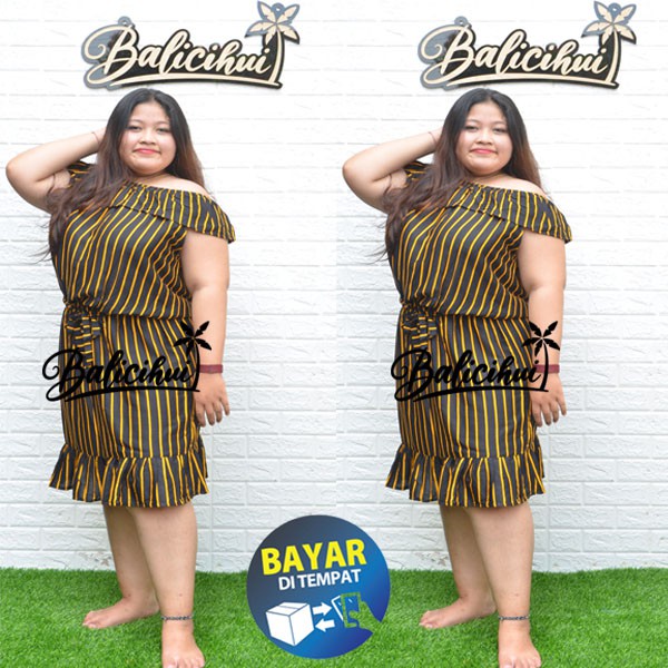 Balicihui Dress Mia Dress Jumbo Big Size Plus Size Dress Jumbo Wanita