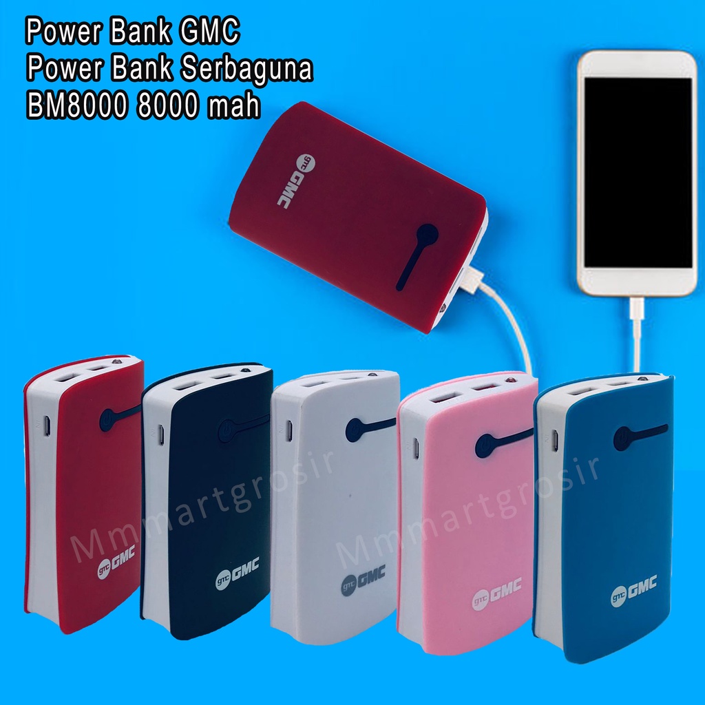 Power Bank GMC / Power Bank Serbaguna / BM8000 8000 mah