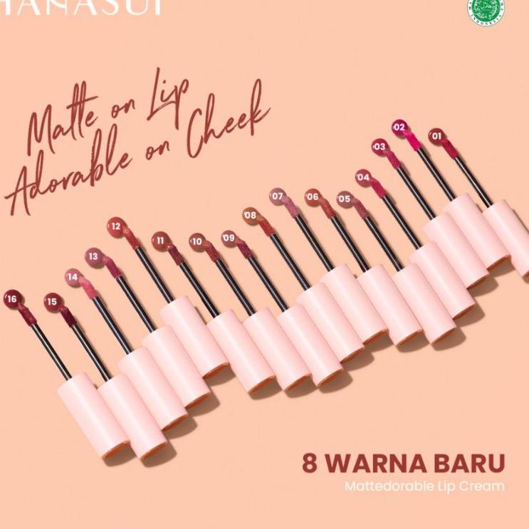 TERBARU  HANASUI BOBA MATTEDORABLE LIP CREAM - HANASUI TINTDORABLE LIP STAIN - grosir