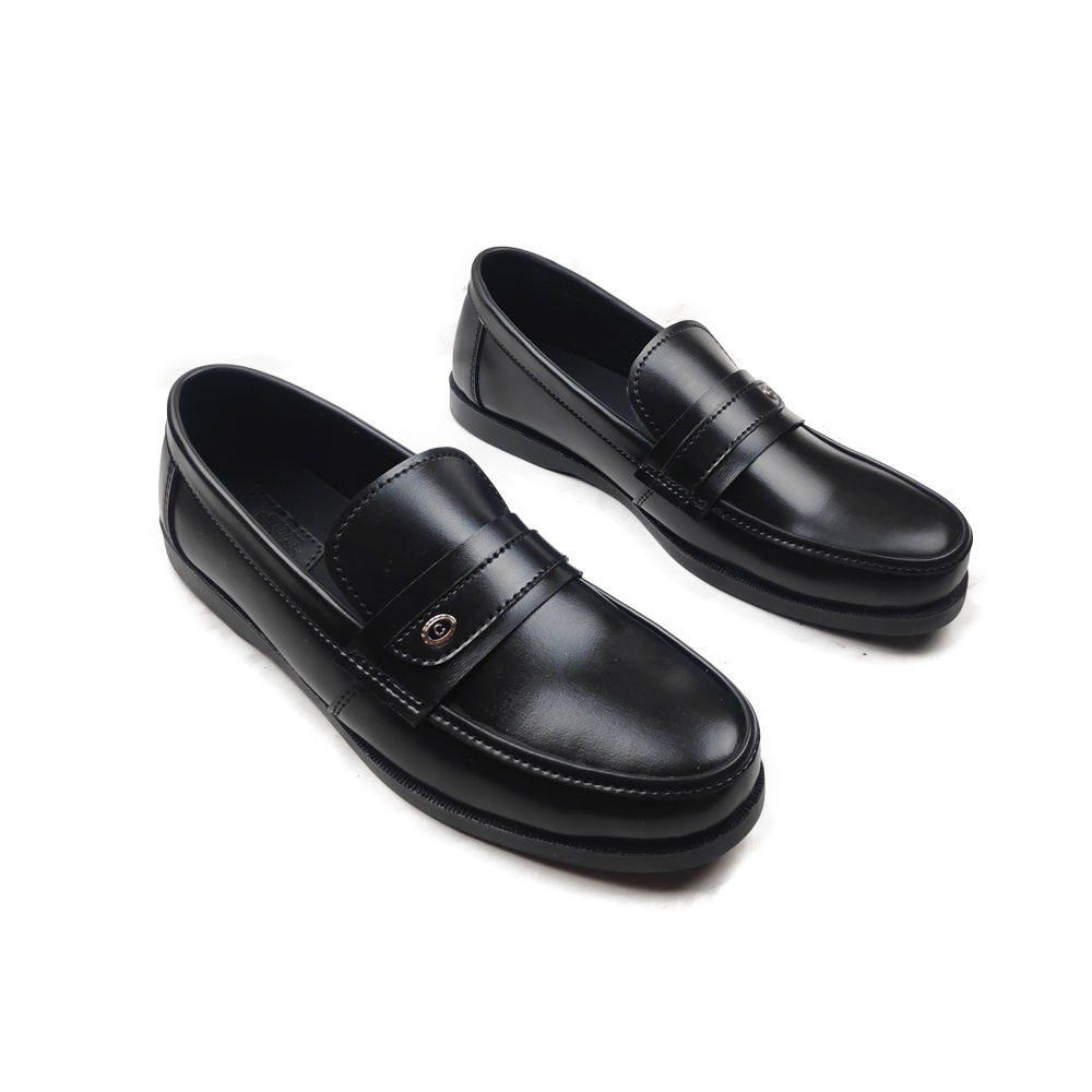 Sepatu Pantofel Pria Formal Kulit Asli Hand Made Model Slip On 073HT Outsole Rubber Anti Slip