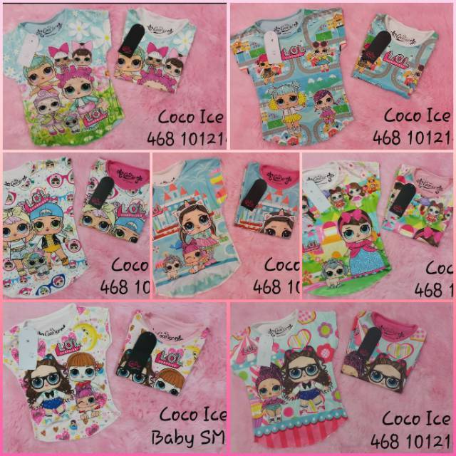  Grosir  kaos  anak Cocoice LOL 6pcs Shopee Indonesia