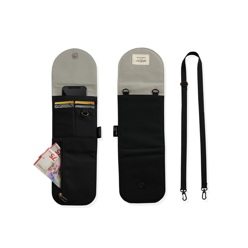 Svggest Phone Wallet - Clams Black White