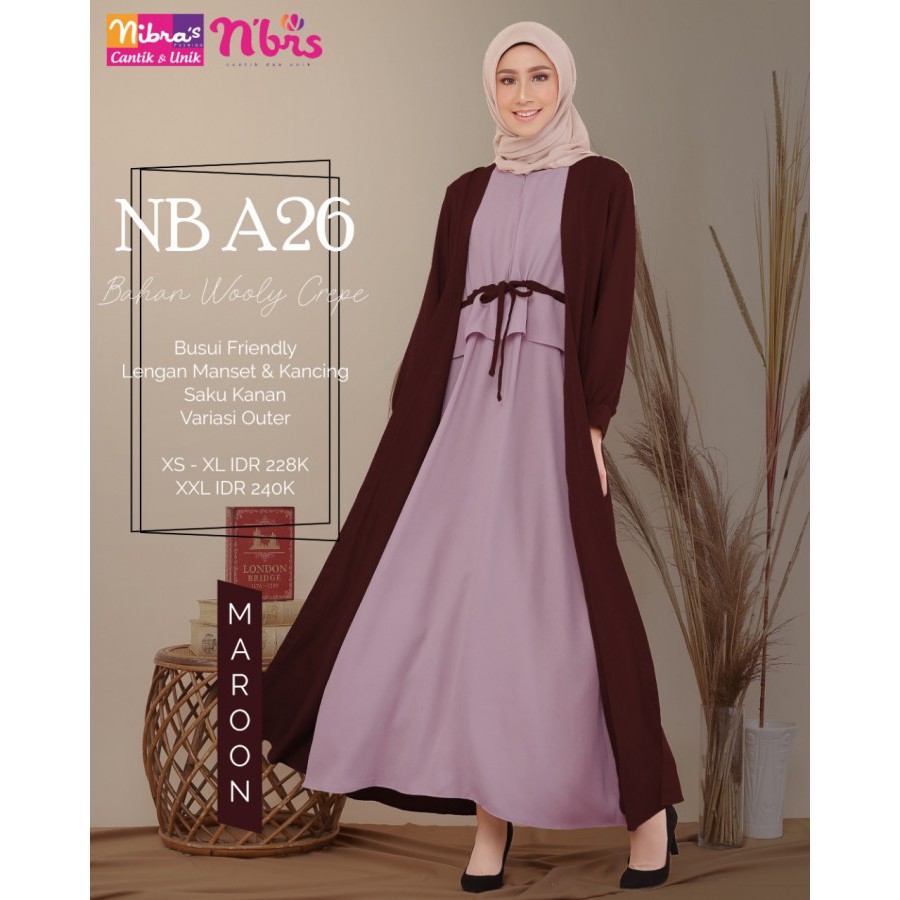 [Terbaru] Gamis Nibras NB A26 Ready