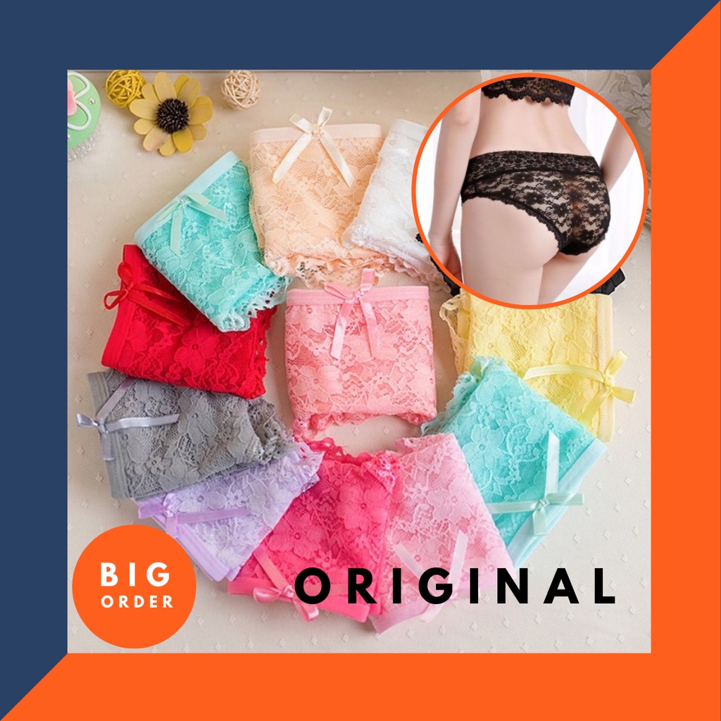 Celana dalam wanita renda transparan CD gaya CEWEK korea CD05