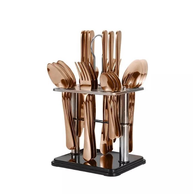 DD - Premium Stainless Steel Cutlery Set 24pcs / Premium Sendok Garpu Pisau