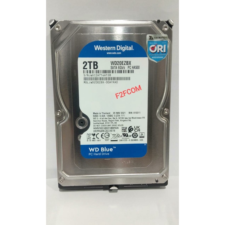 Harddisk WDC Blue 2TB Internal PC (Garansi Resmi) sata3