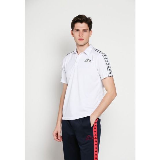 Kappa Polo Shirt White Taped Original