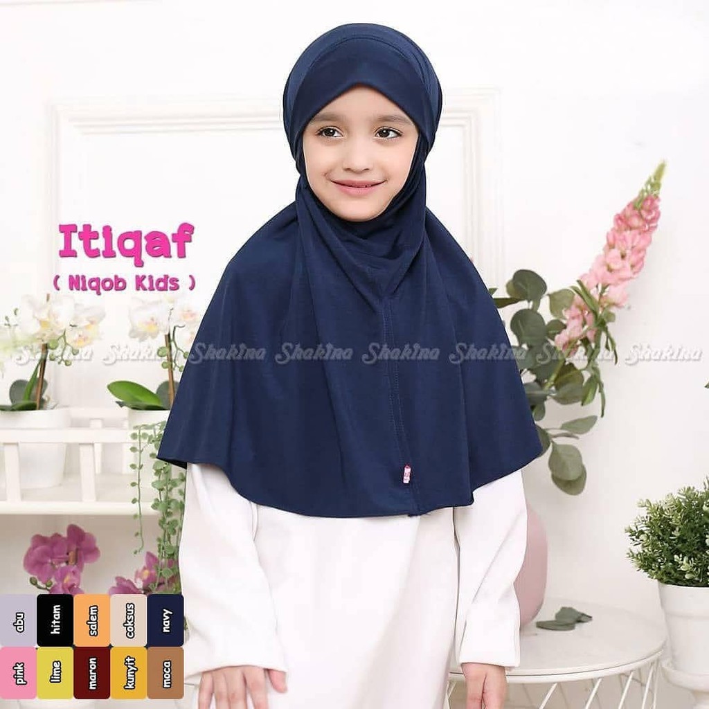 Itiqaf Kids hijab anak syari / terbaru khimar anak / terbaru khimar anak syari niqab