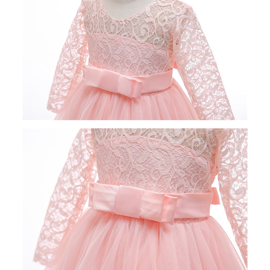 Flower Girl Dresses Pernikahan Tulle Panjang Putri Fancy Anak Gaun Formal Gaun Bayi Anak-anak