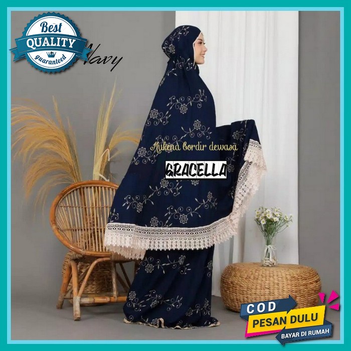 Mukena Marble Tensel Jumbo Size Dewasa Cantik Kekinian Modern Modis Fashion Muslim Muslimah Batik Wa