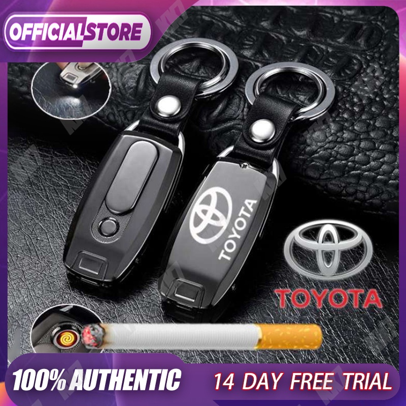 TOYOTA Korek Api Elektrik / Gantungan Kunci / Senter / Korek Api Mobil Sepeda Motor + Plus USB Charger