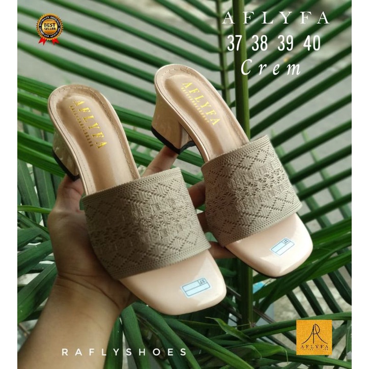 SANDAL SLOP AFLYFA HEELS WANITA